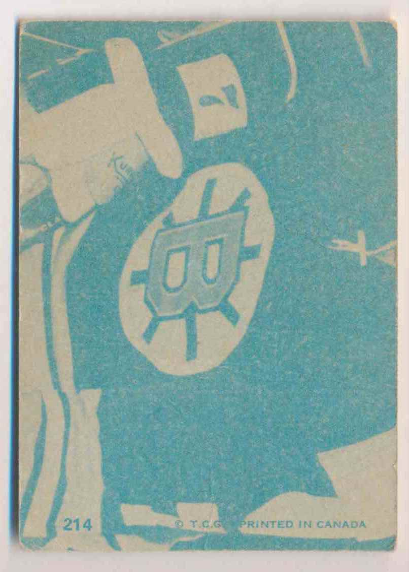 1969-70 O-Pee-Chee Phil Esposito - Grade "Very Good" #214 card back image