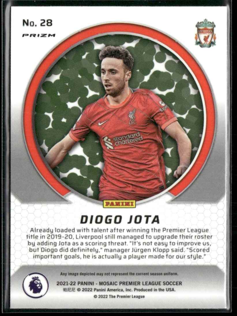2021 Panini Mosaic Premier League International Men of Mastery Diogo Jota #28 card back image