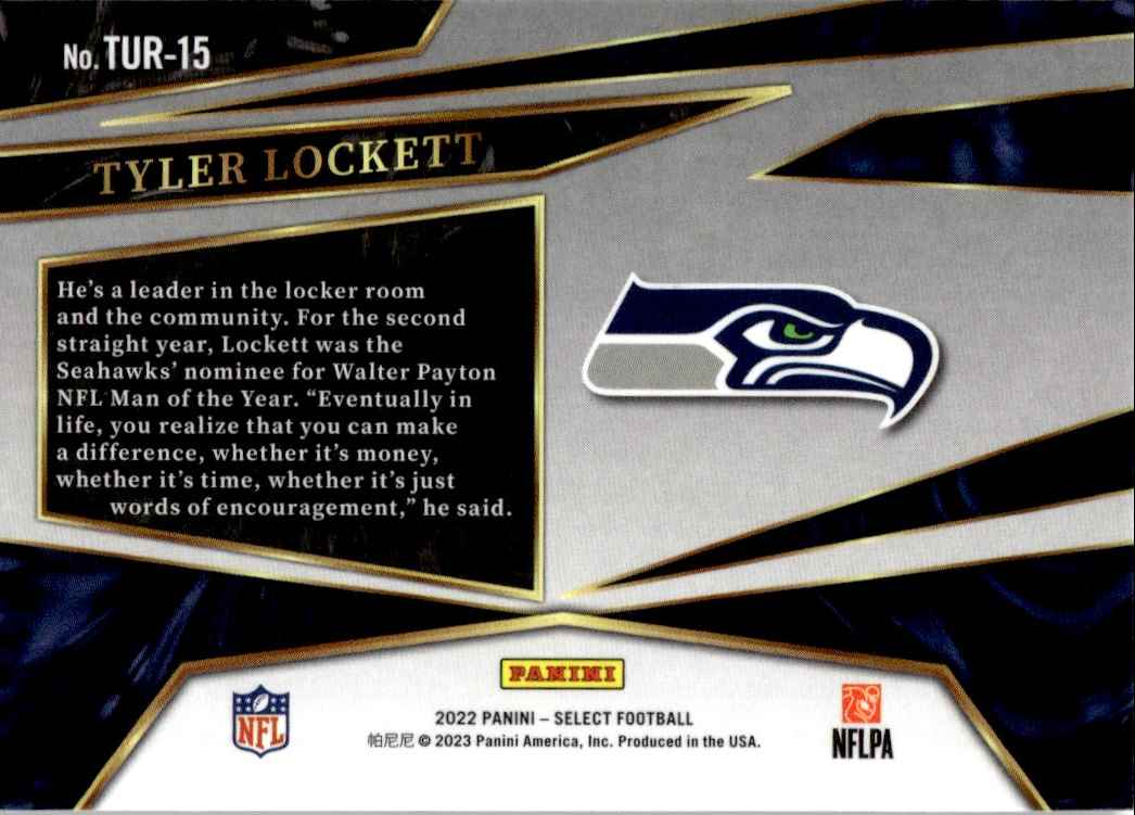 2022 Panini Select Turbocharged Tyler Lockett #TUR-15 card back image