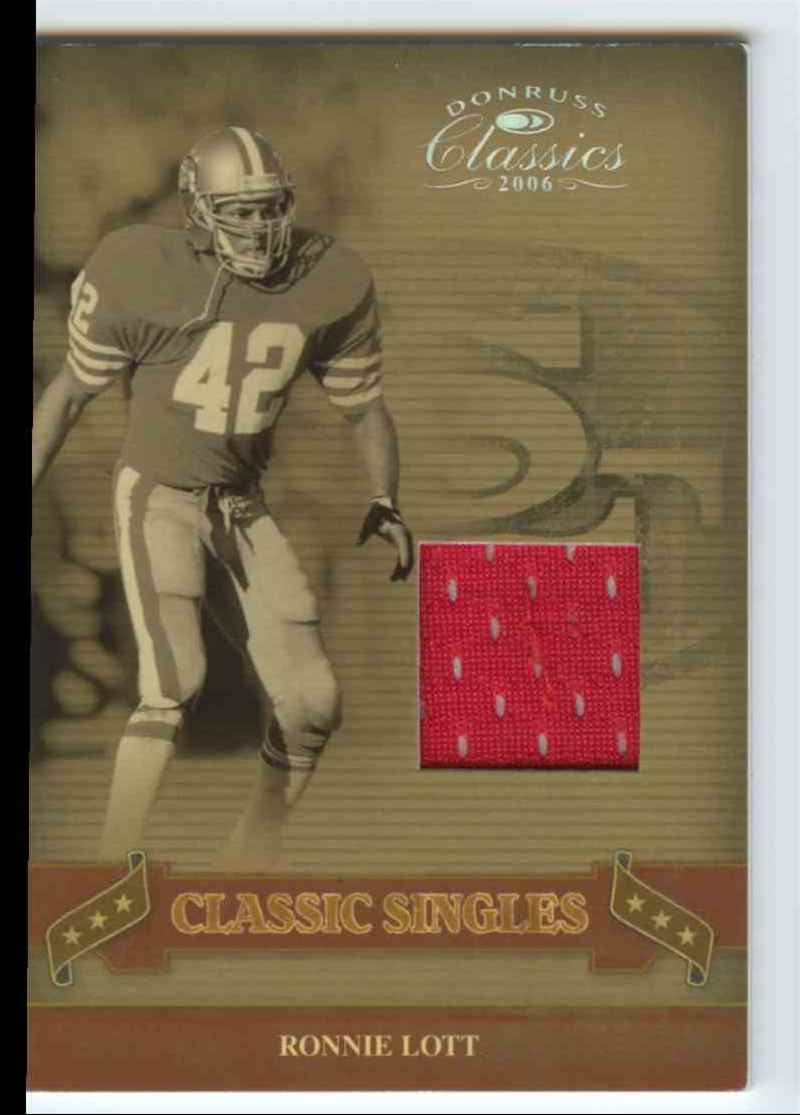 2006 Donruss Classics Ronnie Lott #CS-19 card back image