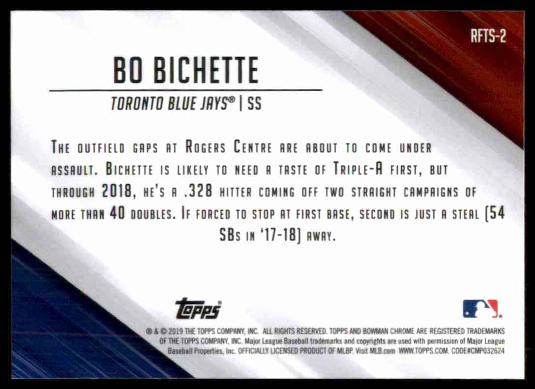 2019 Bowman Chrome Ready For The Show Bo Bichette #2 card back image