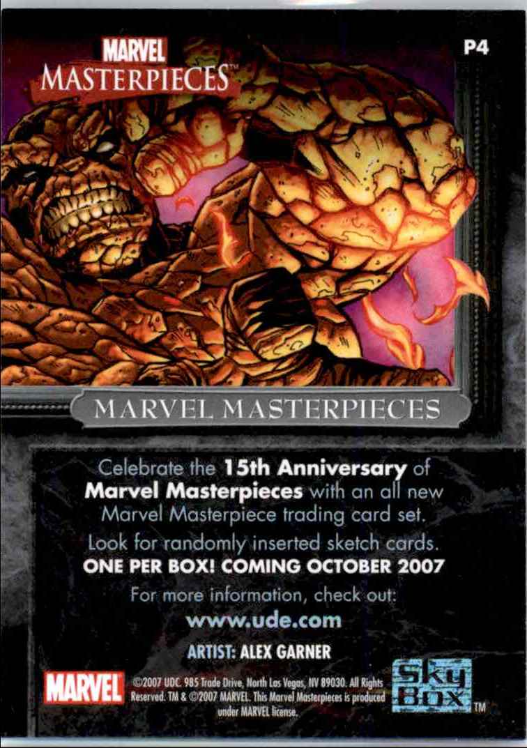 2007 Upper Deck Marvel Masterpieces Promo Card Wolverine (San Diego Comic Con) #P4 card back image
