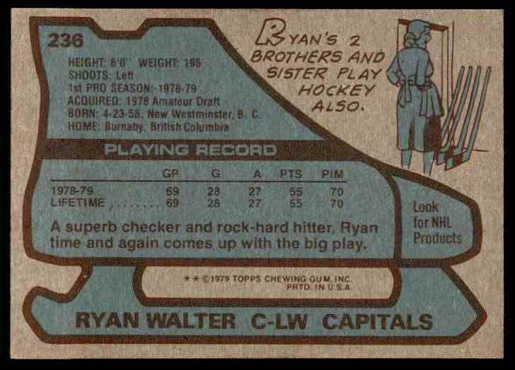 1979-80 Topps Ryan Walter #236 card back image