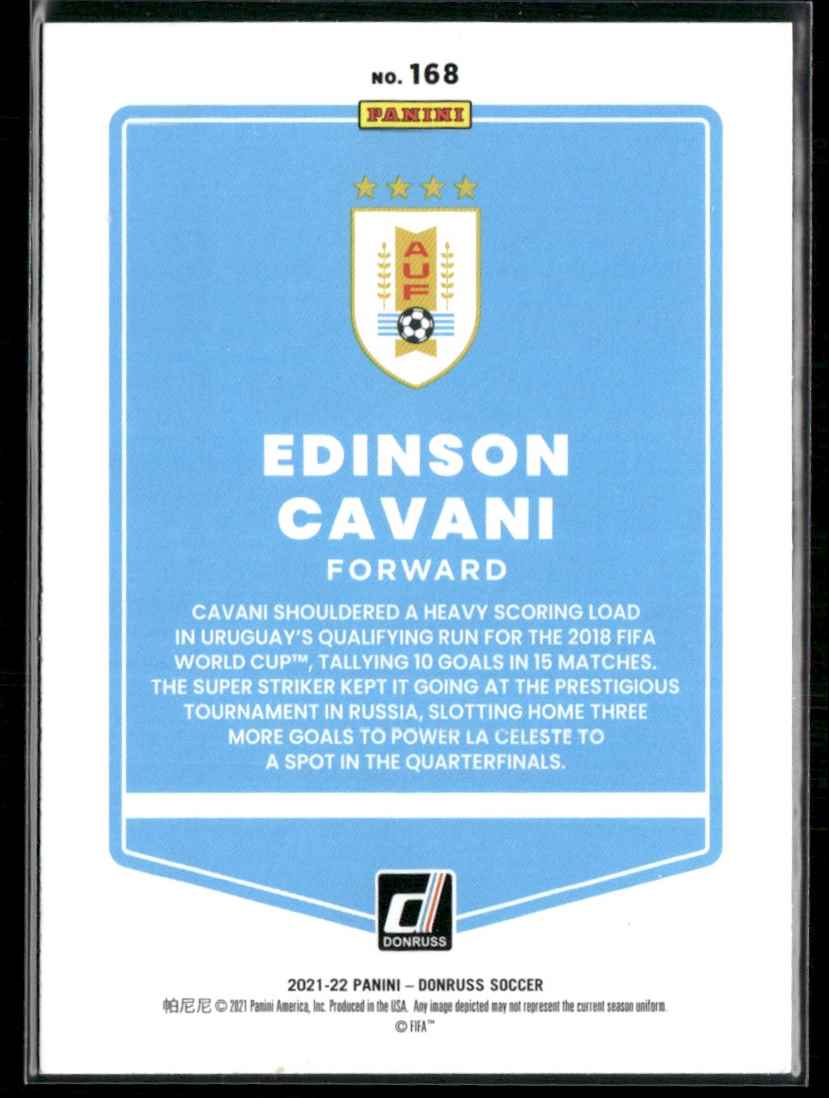 2021 Donruss Holo Green Laser Edinson Cavani #168 card back image
