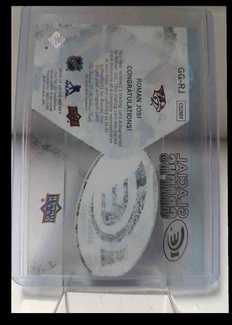 2016-17 Upper Deck Ice Glacial Graphs Roman Josi #GG-RJ card back image