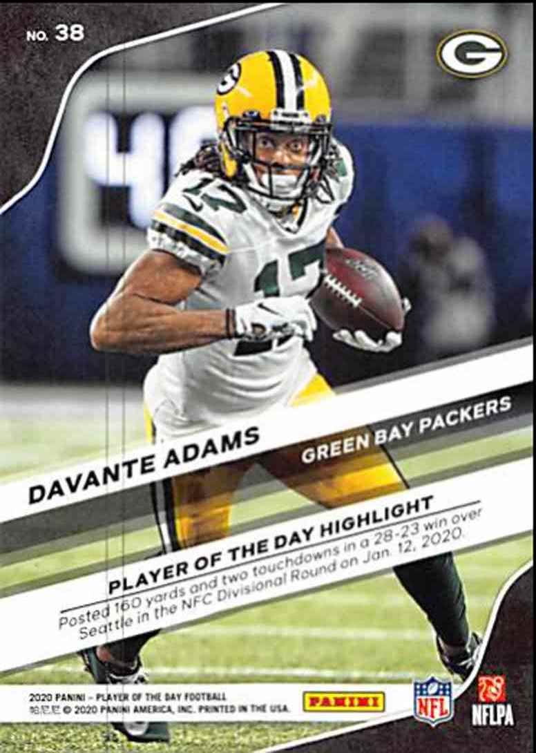 2020 Panini Davante Adams #38 card back image