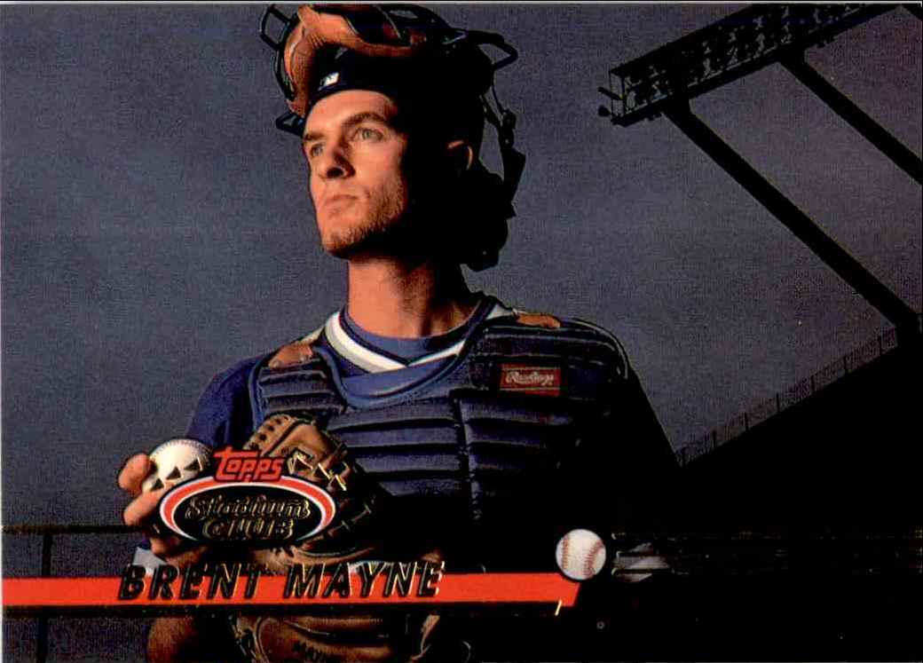 1993 Topps Brent Mayne #25 card back image
