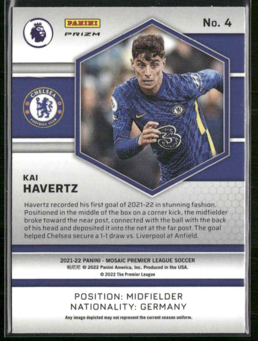 2021 Mosaic Premier League Silver Mosaic Kai Havertz #4 card back image
