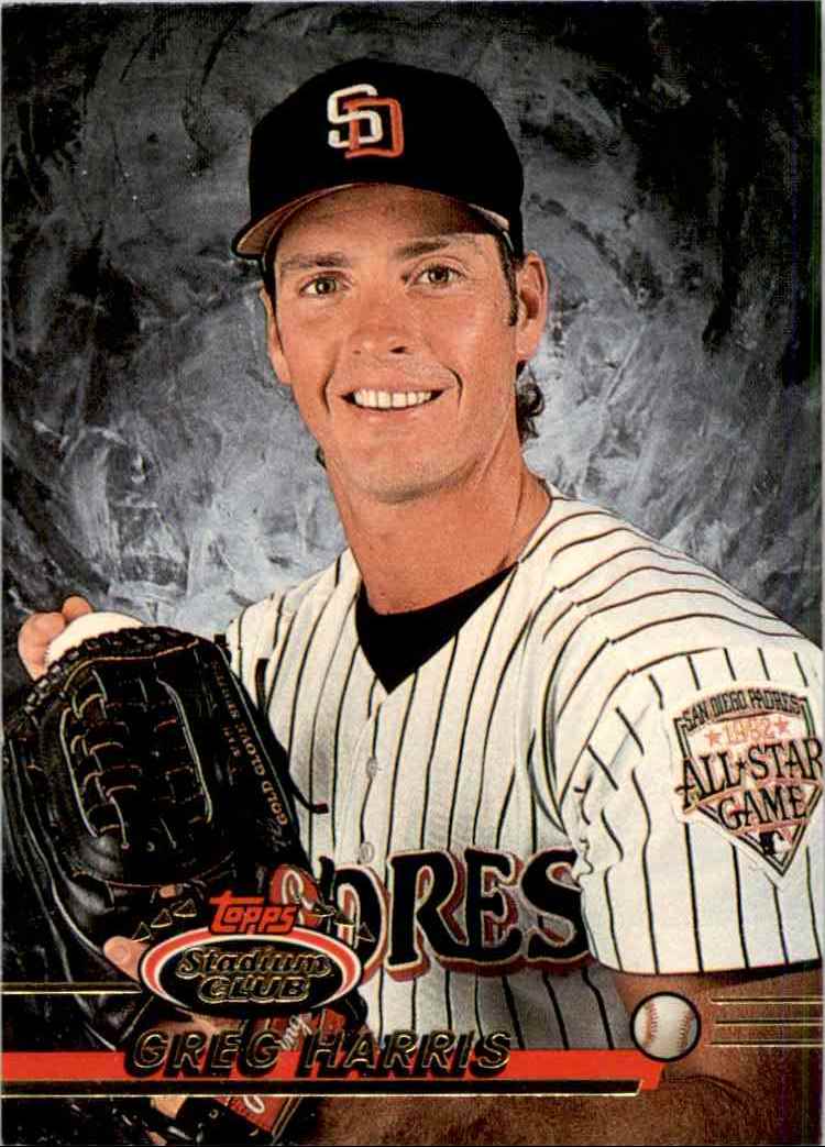 1993 Topps Greg W. Harris #312 card back image