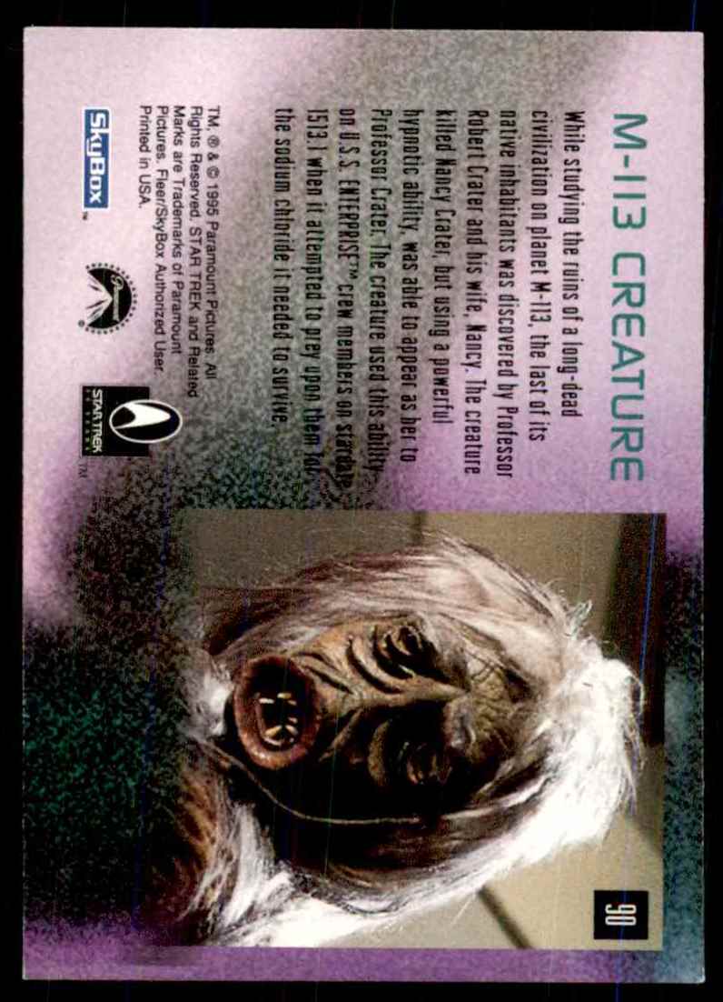 1995 30 Years Of Star Trek M-113 Creature #90 card back image