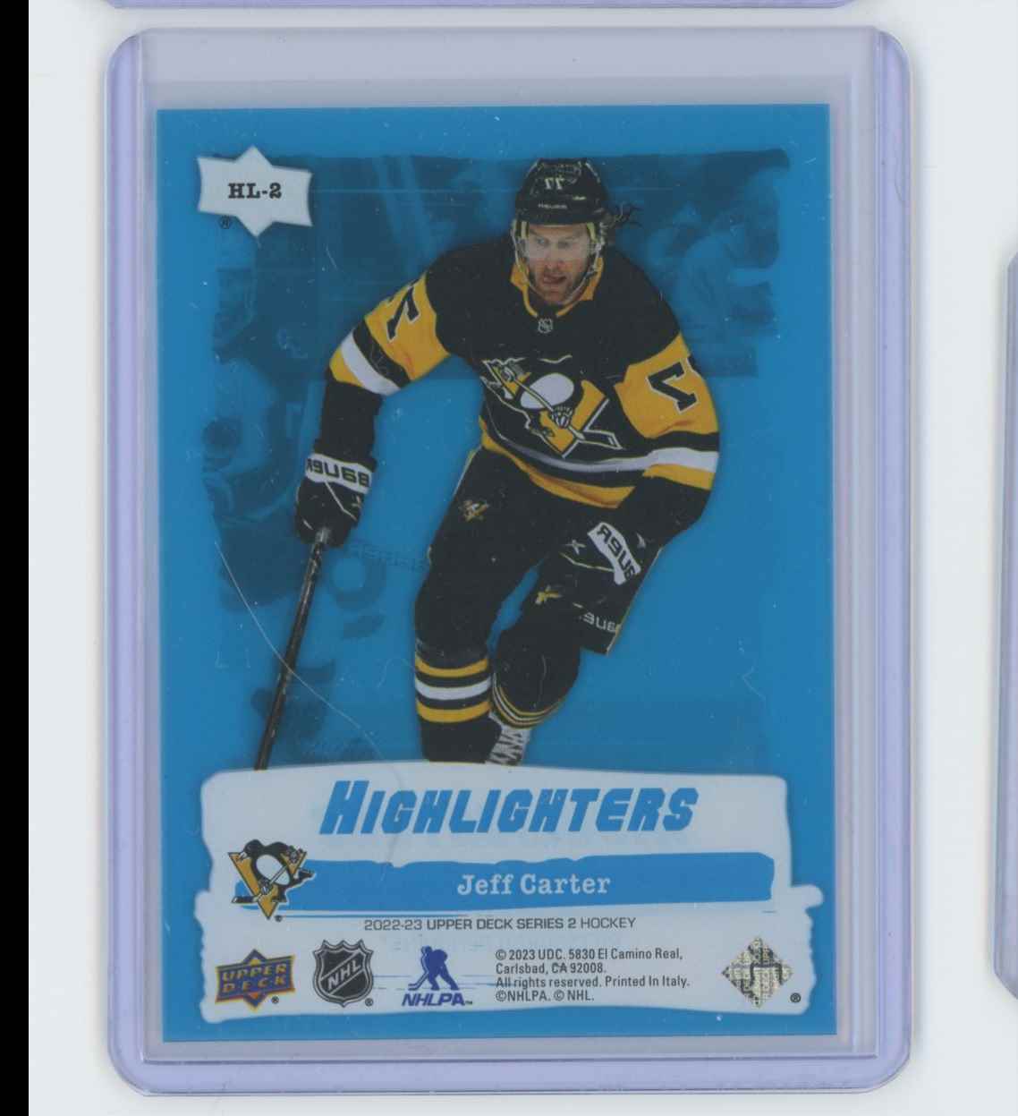 2022-23 Upper Deck Highlighters Jeff Carter #HL-2 card back image