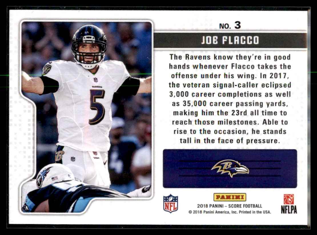 2018 Panini Joe Flacco #3 card back image