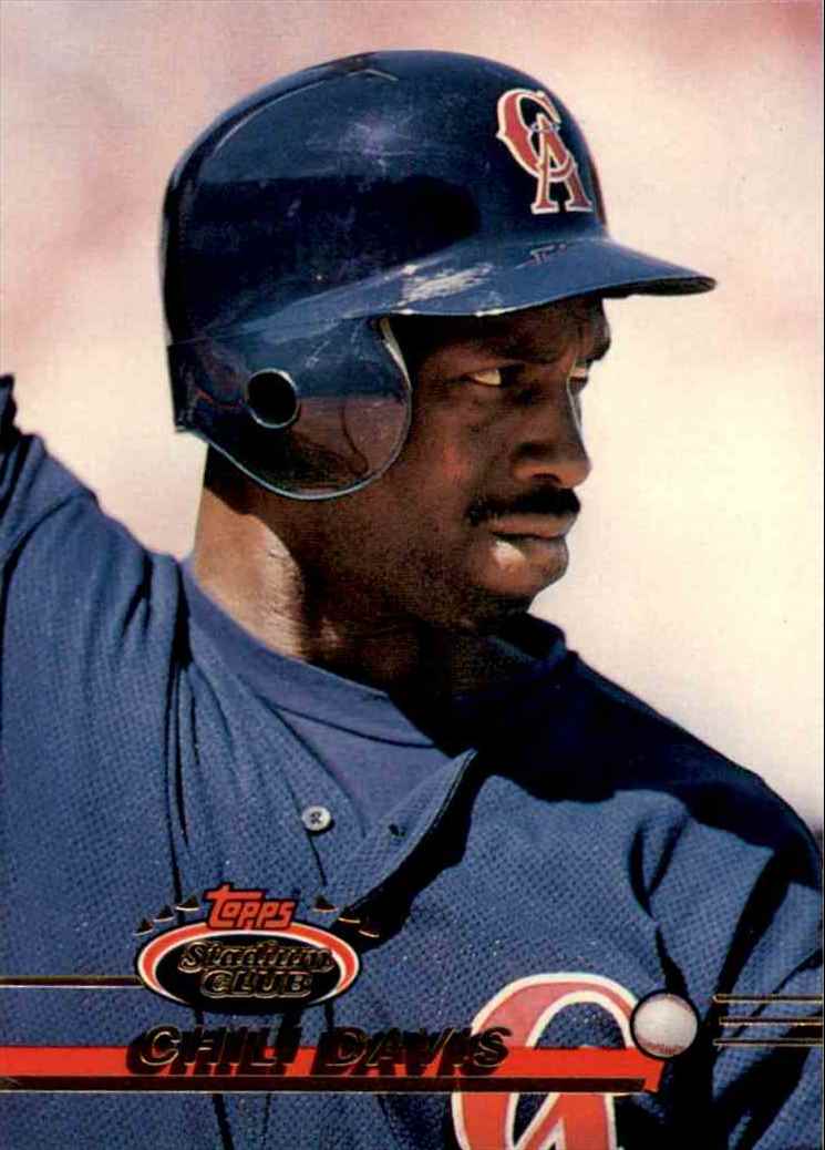 1993 Topps Chili Davis #611 card back image