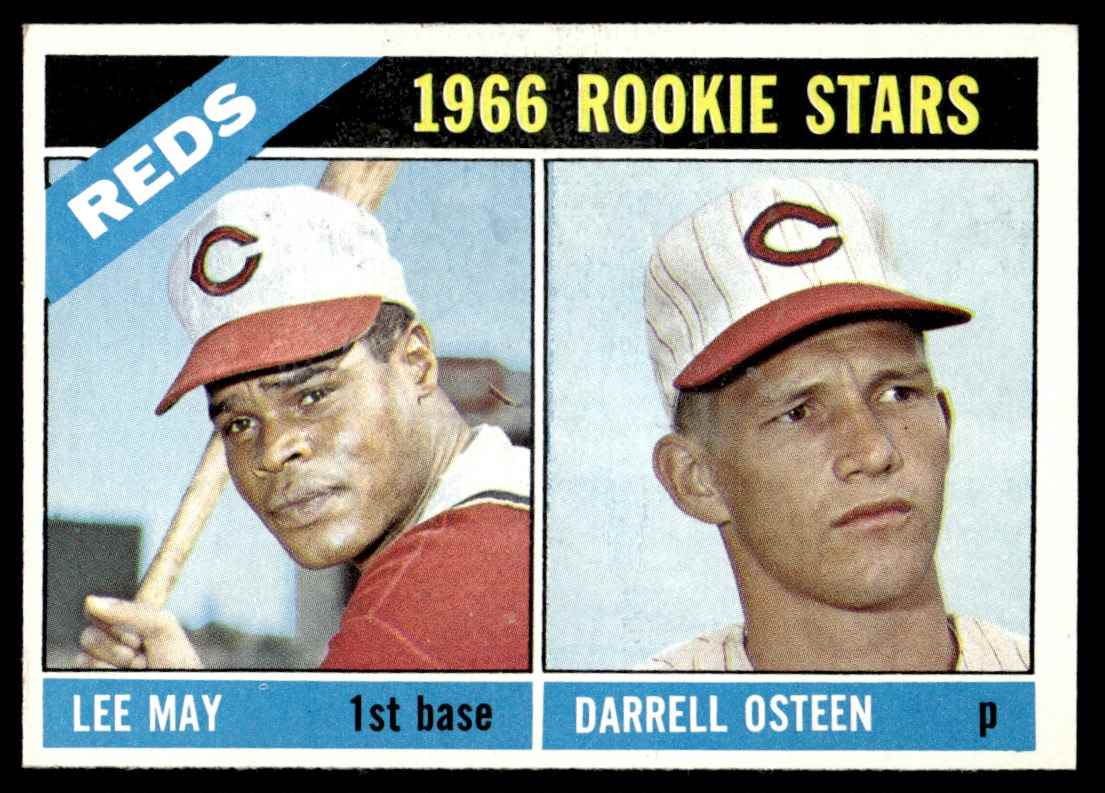 1966 Topps Reds Rookies - Lee May/Darrell Osteen #424 card front image