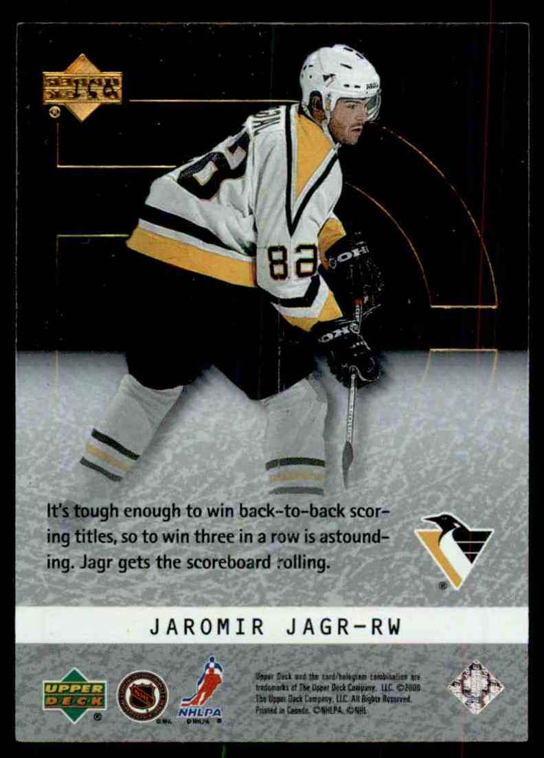 2000-01 Upper Deck Ice Ice Champions Jaromir Jagr #IC6 card back image