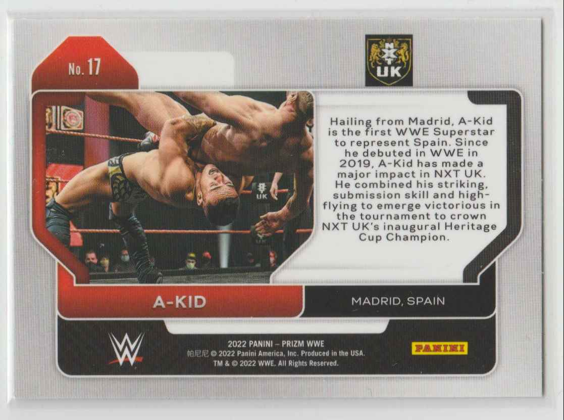 2022 Panini Prizm WWE A-Kid #17 card back image