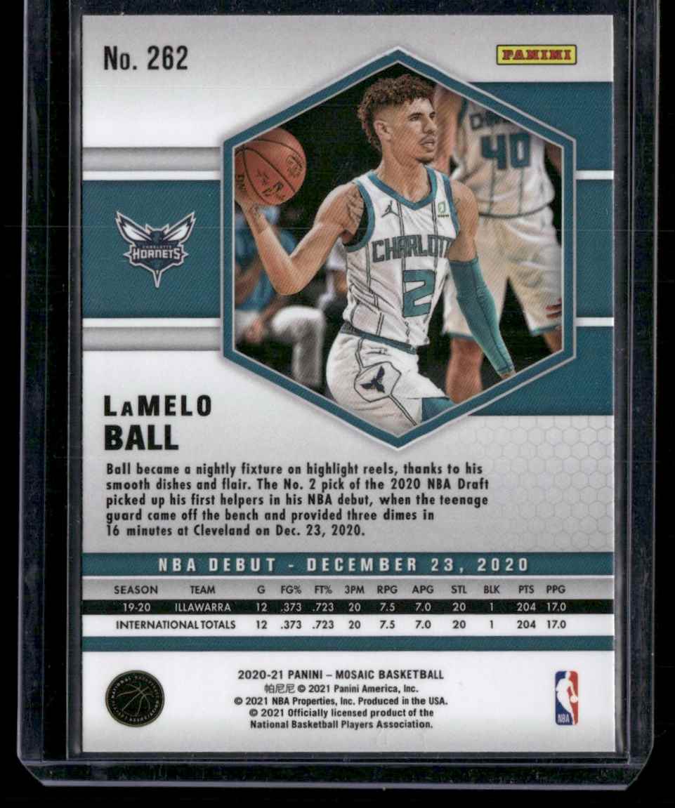 2020-21 Panini Mosaic LaMelo Ball #262 card back image