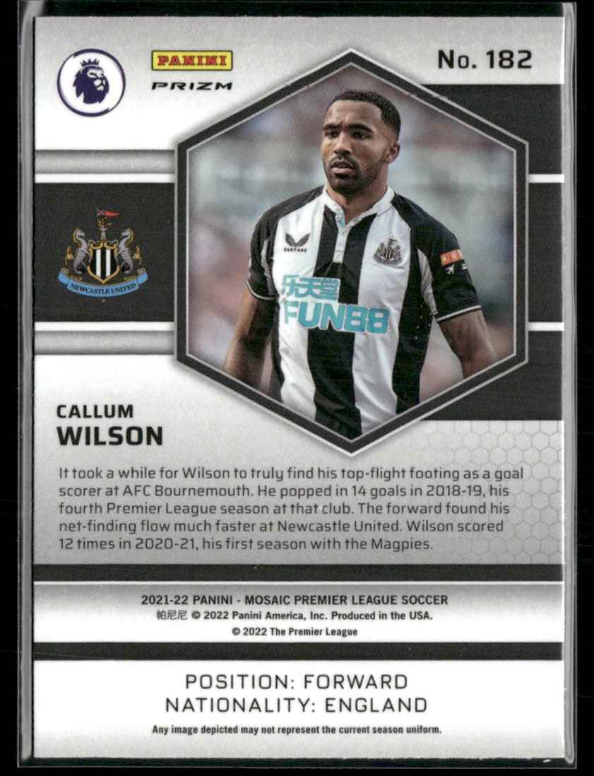 2021 Mosaic Premier League Silver Mosaic Callum Wilson #182 card back image