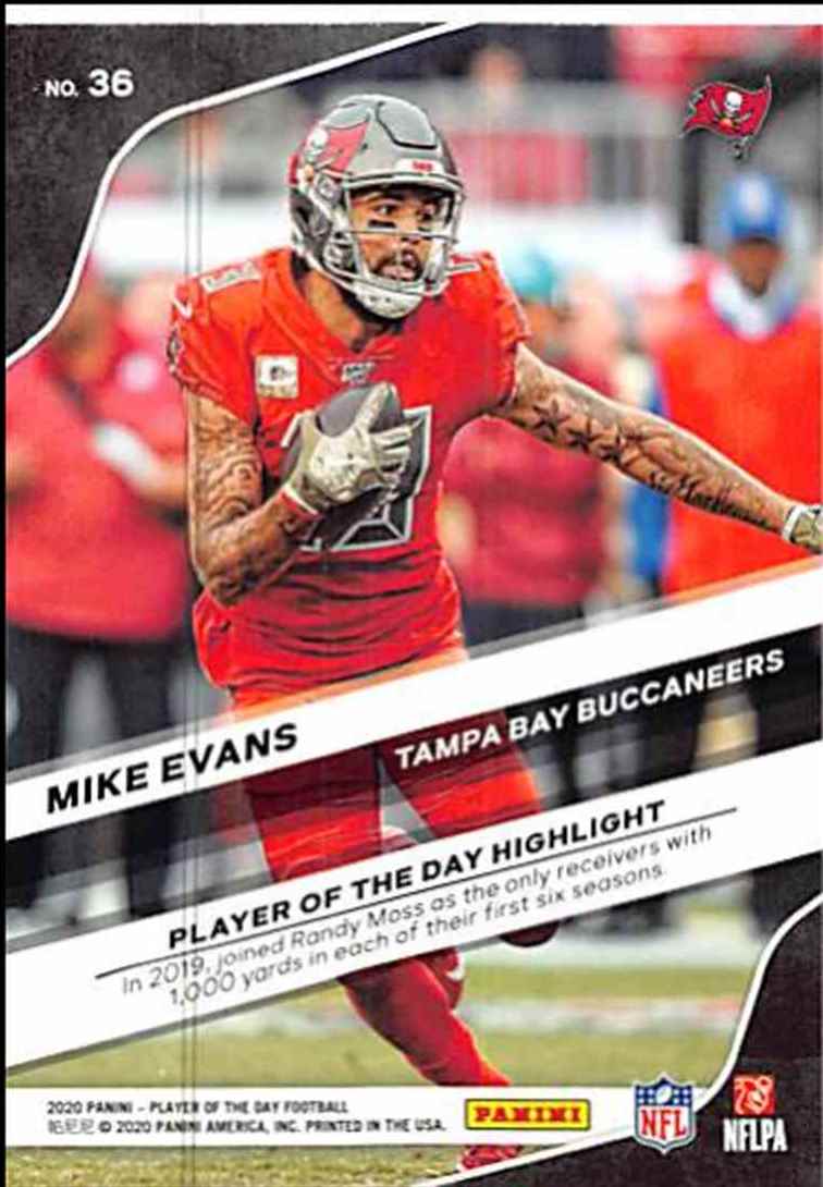 2020 Panini Mike Evans #36 card back image