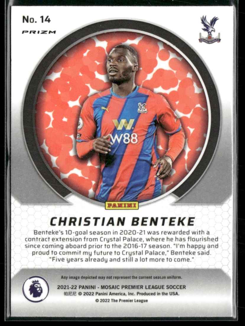 2021 Panini Mosaic Premier League International Men of Mastery Christian Benteke #14 card back image