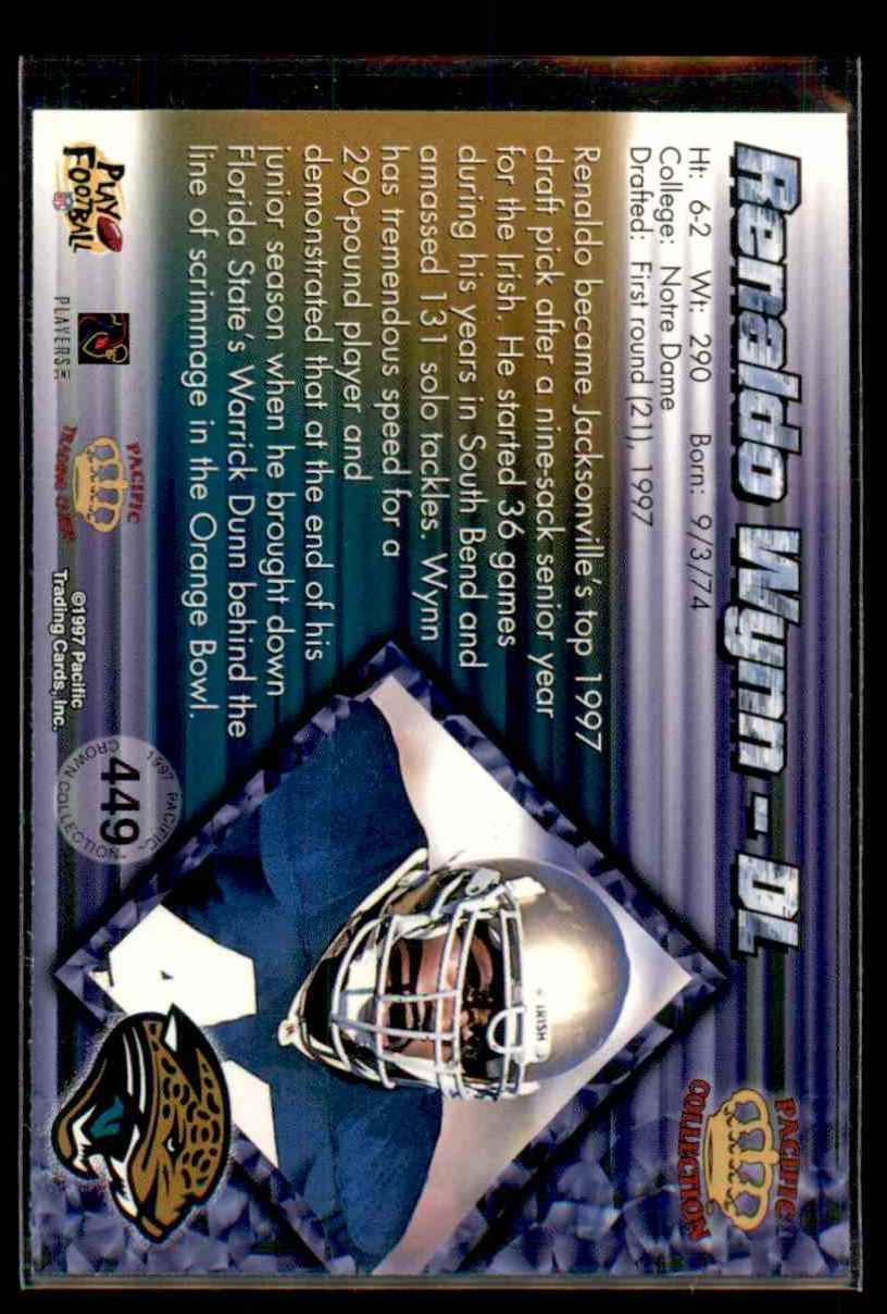 1997 Pacific Renaldo Wynn #449 card back image