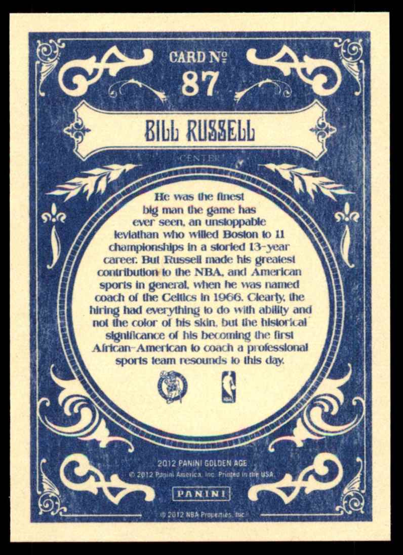 2012-13 Panini Bill Russell #87 card back image