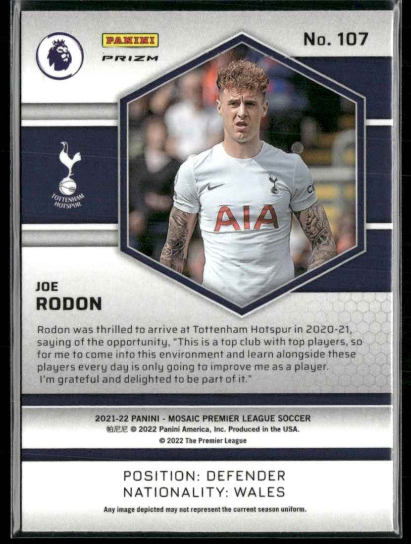 2021 Mosaic Premier League Silver Mosaic Joe Rodon #107 card back image