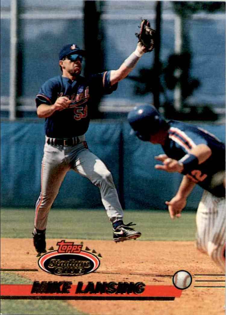 1993 Topps Mike Lansing #691 card back image
