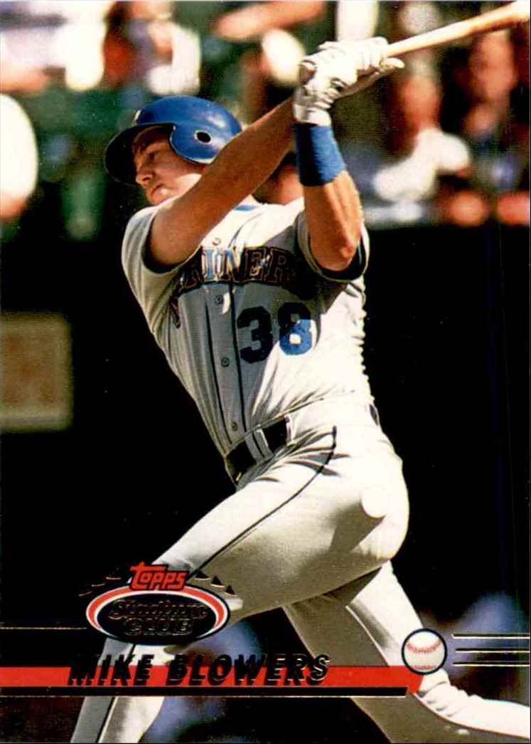 1993 Topps Mike Blowers #144 card back image