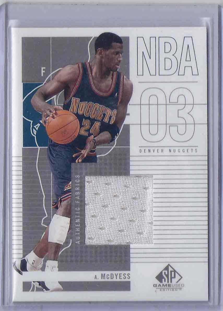2002-03 SP Game Used Antonio McDyess JSY #23 card front image