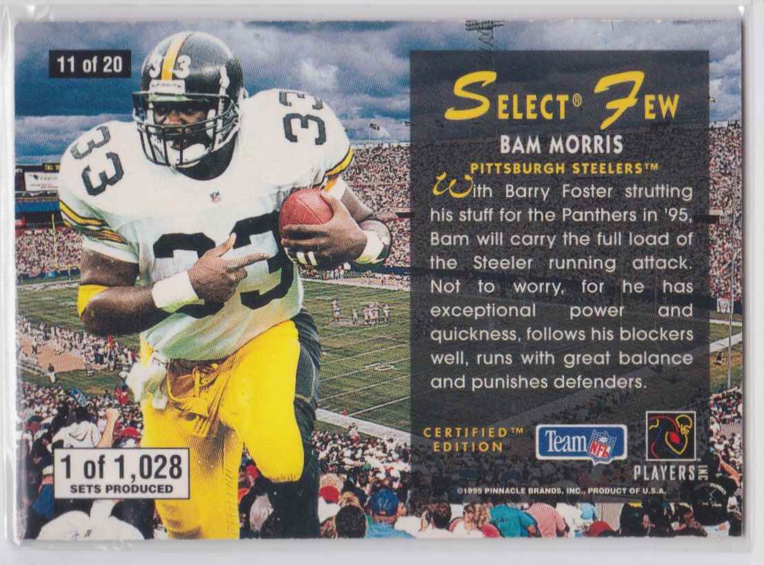 1995 Select Certified Edition Select Few Mirror Bam Morris #11 card back image