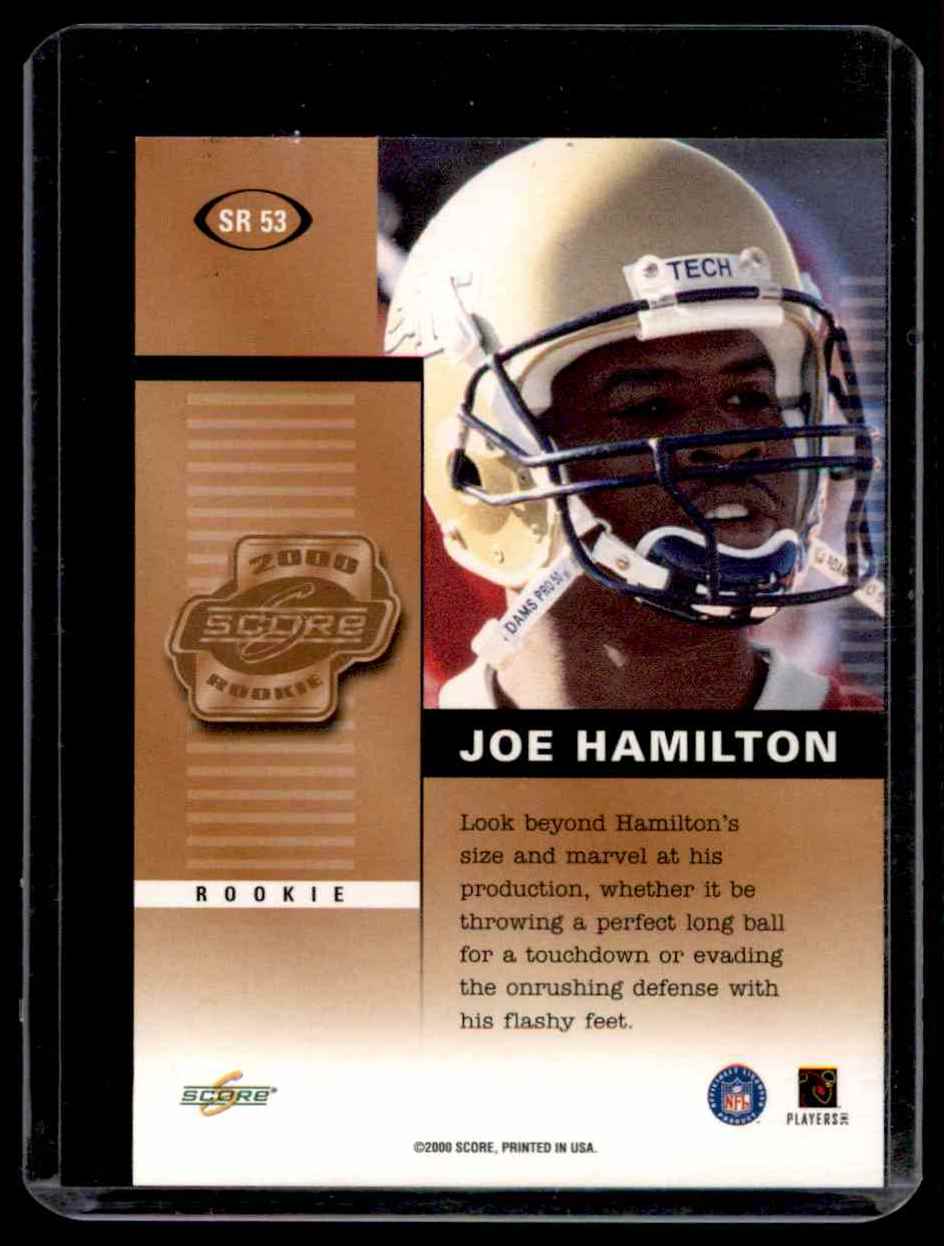 2000 Score Rookie Preview Autographs Joe Hamilton #SR53 card back image