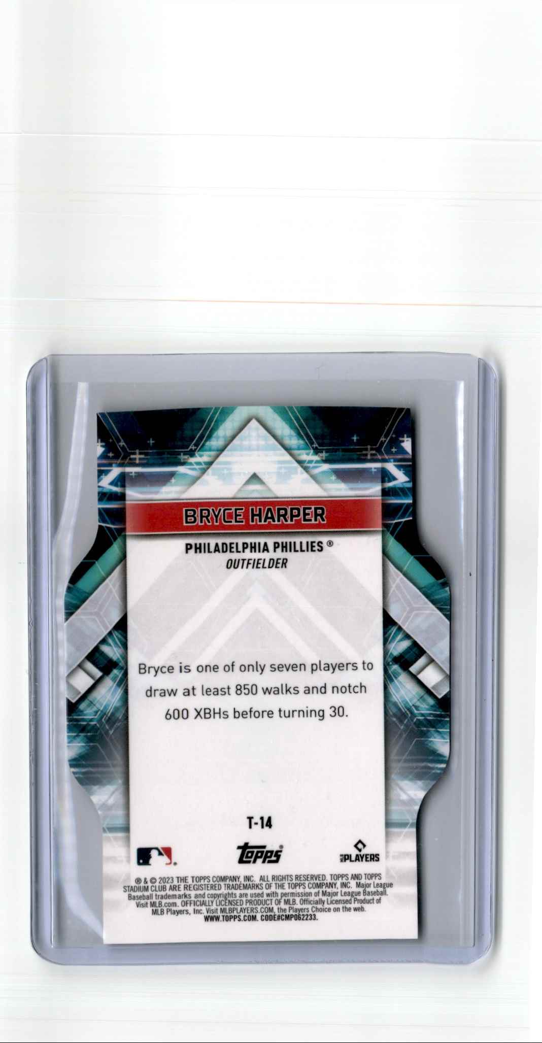 2023 Stadium Club Triumvirates Bryce Harper #T-14 card back image