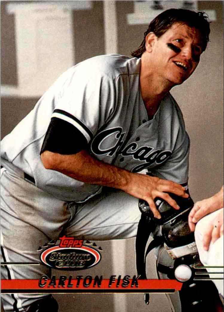 1993 Topps Carlton Fisk #221 card back image