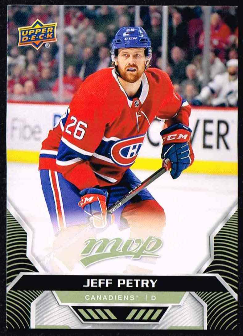 2020 21 Upper Deck Mvp Jeff Petry 9 On Kronozio