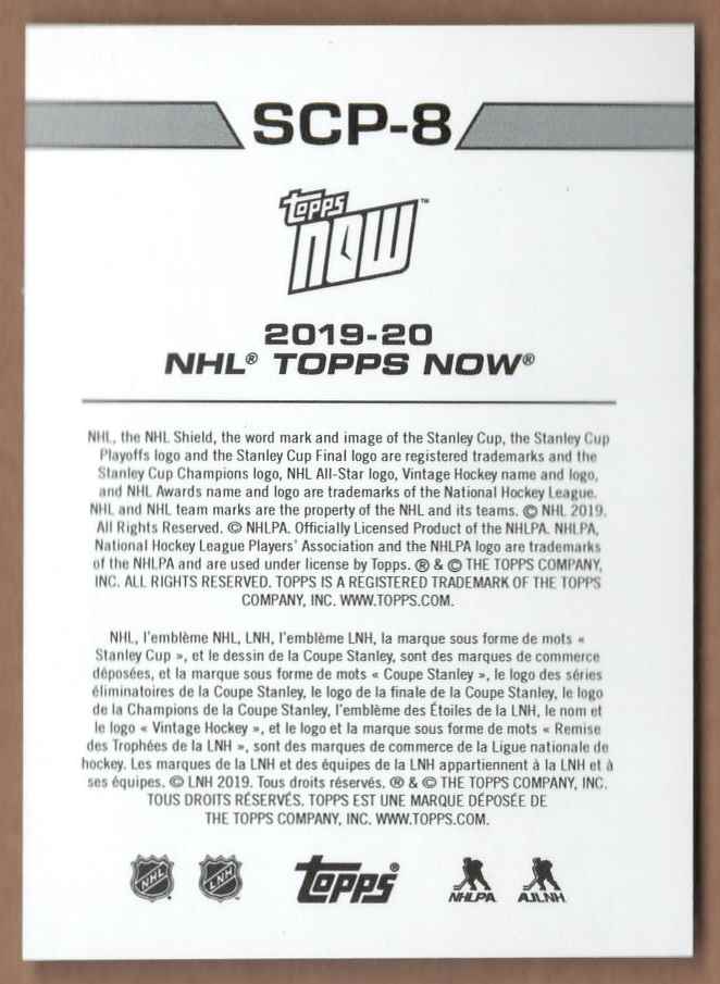 2019-20 Topps Now NHL Stickers Stanley Cup Playoffs Andrei Svechnikov #SCP-8 card back image