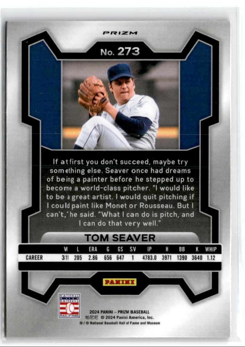 2024 Panini Prizm Red Ice Tom Seaver #273 card back image