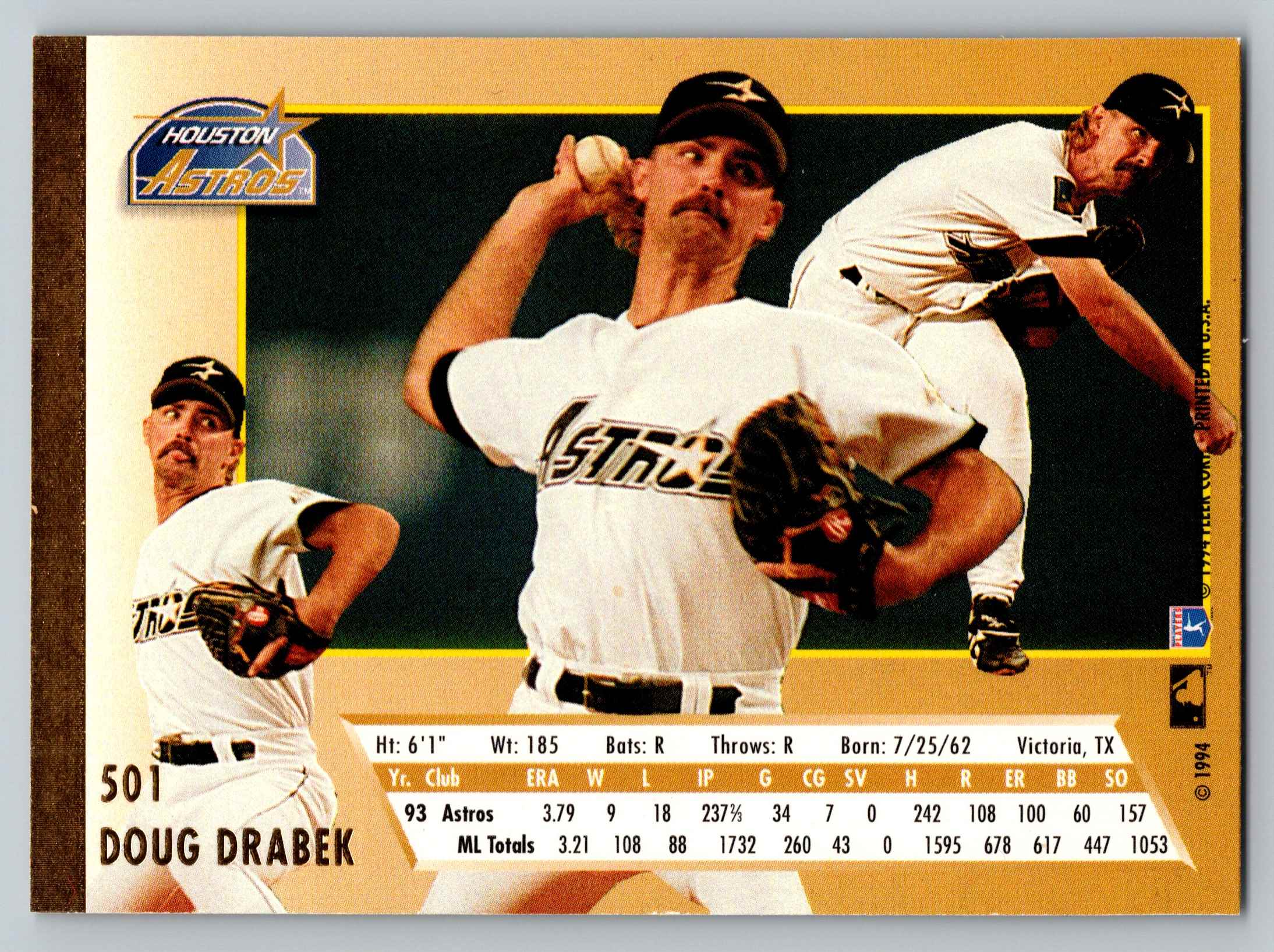 1994 Ultra Doug Drabek #501 card back image