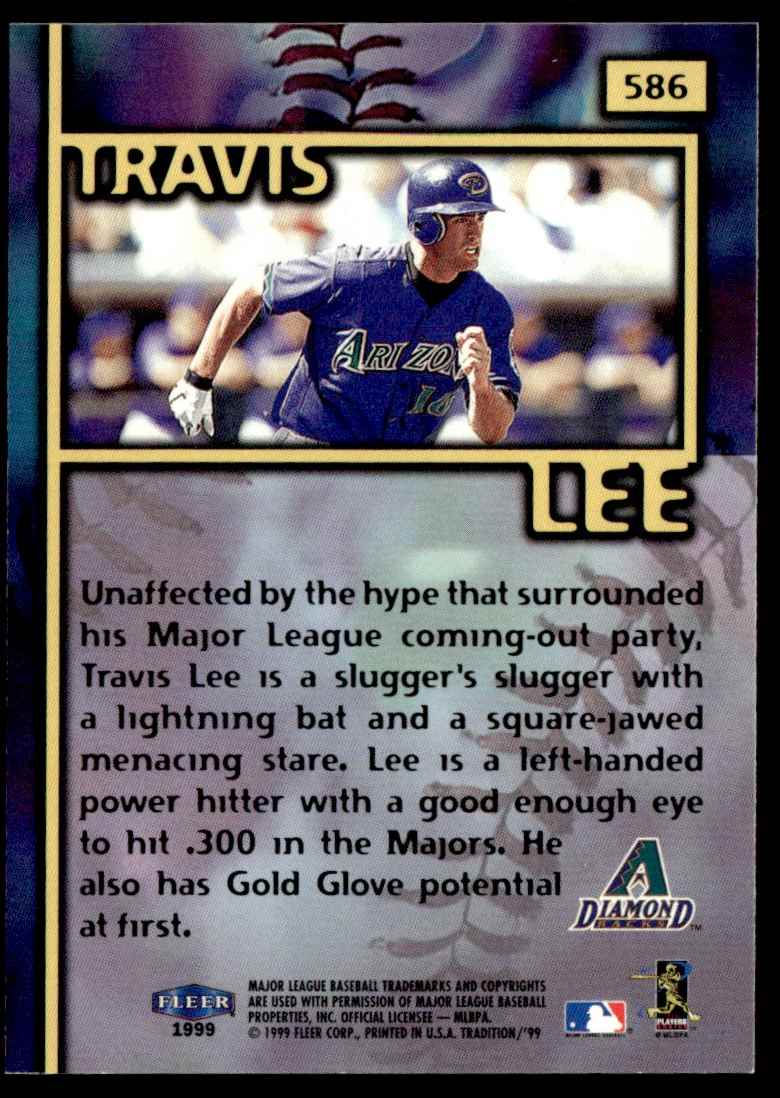1999 Fleer Tradition Travis Lee #586 card back image