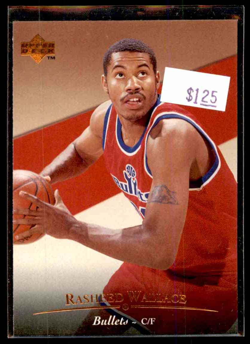1995-96 Upper Deck Rasheed Wallace #134 card front image