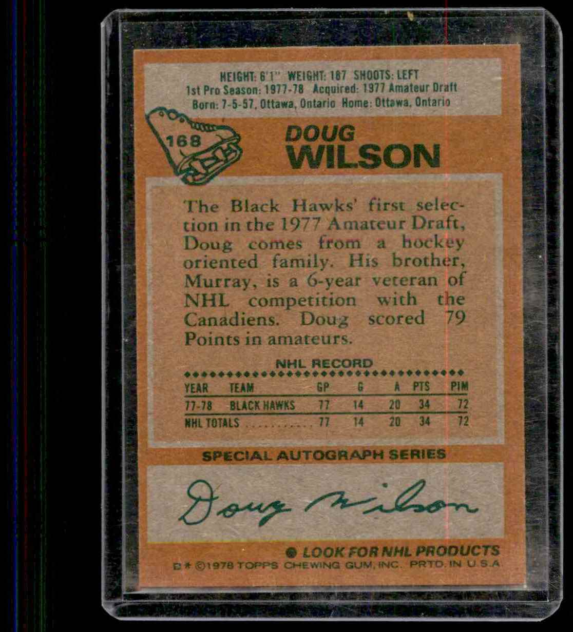 1978-79 Topps Doug Wilson #168 card back image