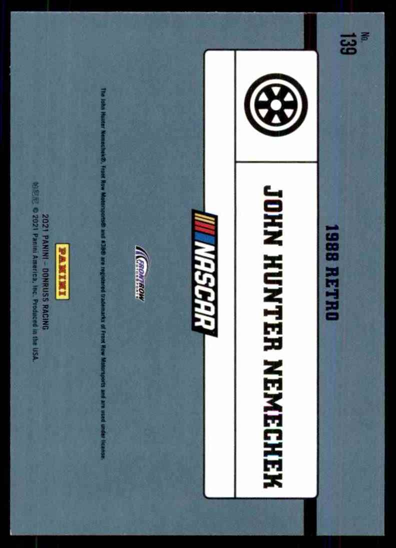 2021 Donruss John Hunter Nemechek Retro #139 card back image