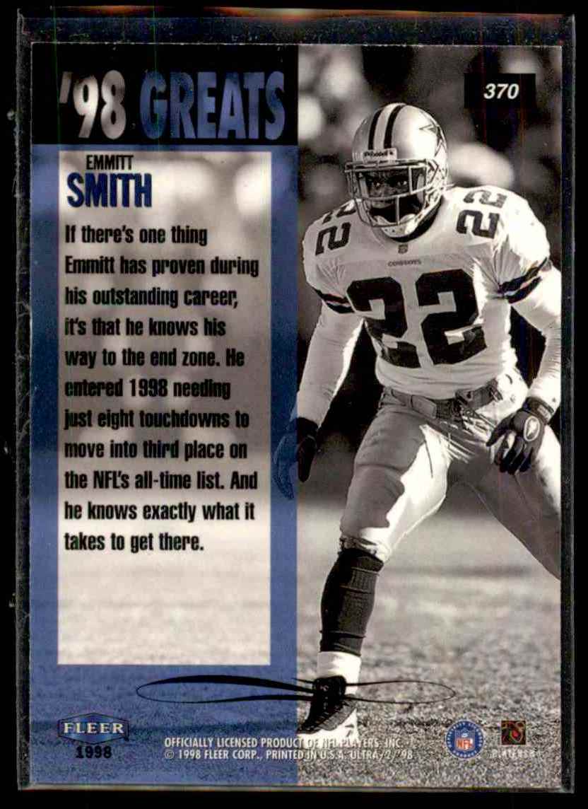 1998 Ultra Emmitt Smith #370 card back image