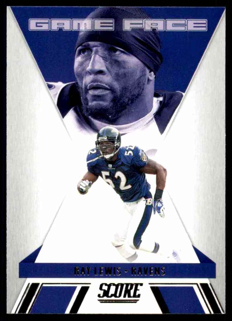 2021 Score game face Ray Lewis #6 card front image