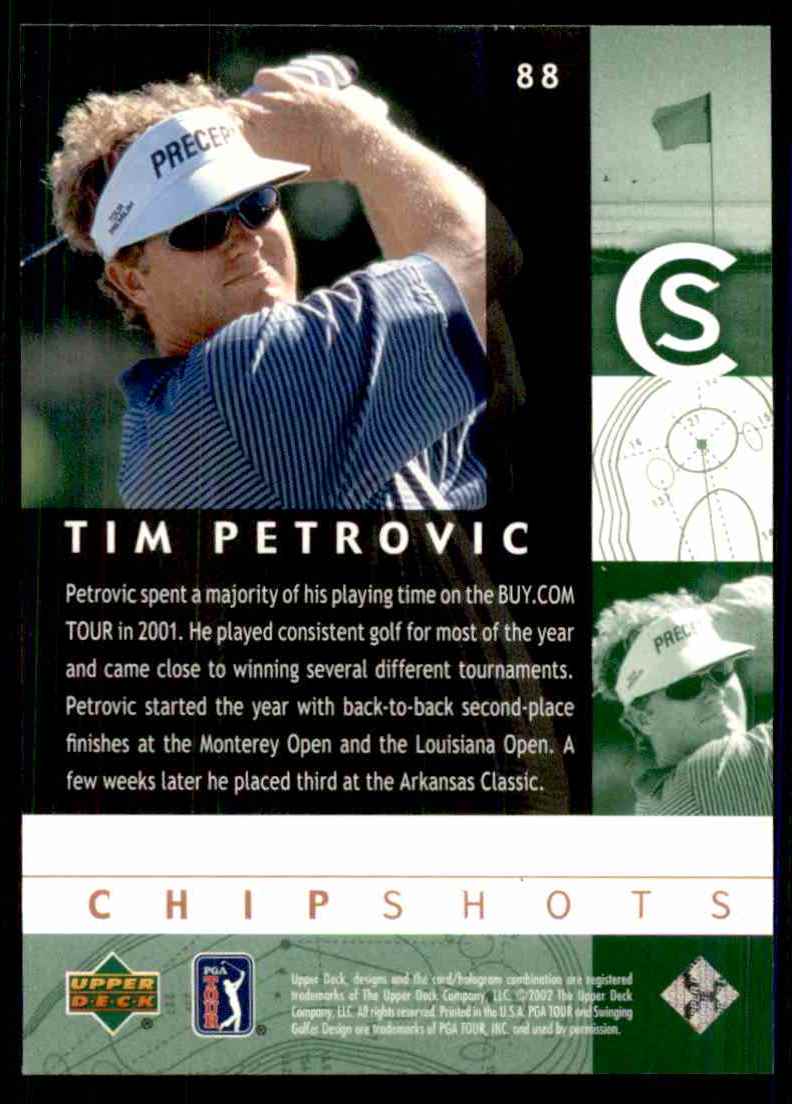 2002 Upper Deck Tim Petrovic Cs RC #88 card back image