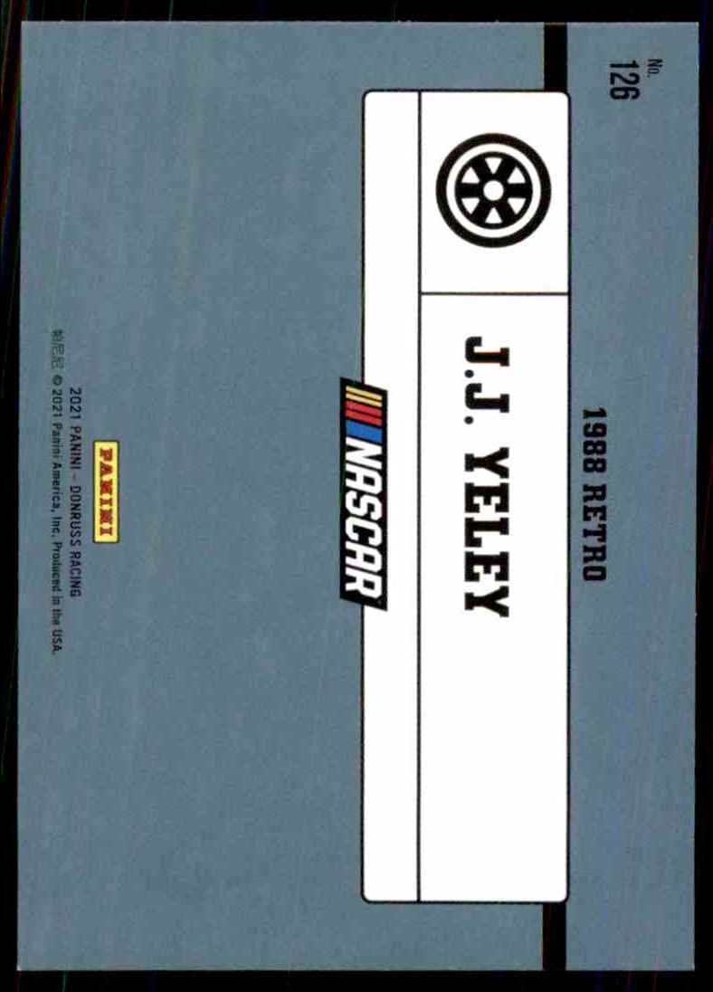 2021 Donruss J.J. Yeley Retro #126 card back image
