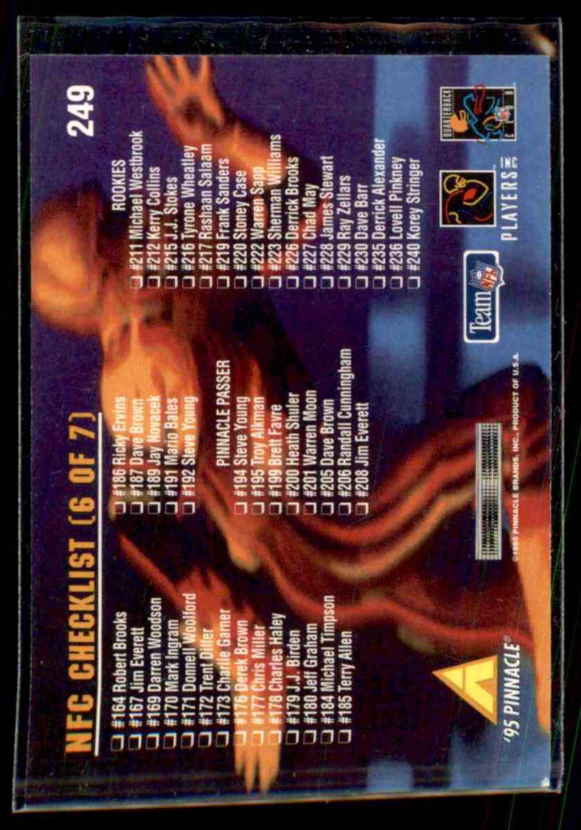 1995 Pinnacle Barry Sanders #249 card back image