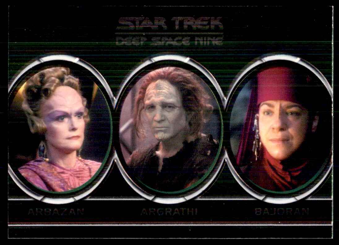 2018 Star Trek Deep Space Nine Heroes and Villains Aliens of Star Trek Benzite/Betazoid/Bolian #A1 card front image