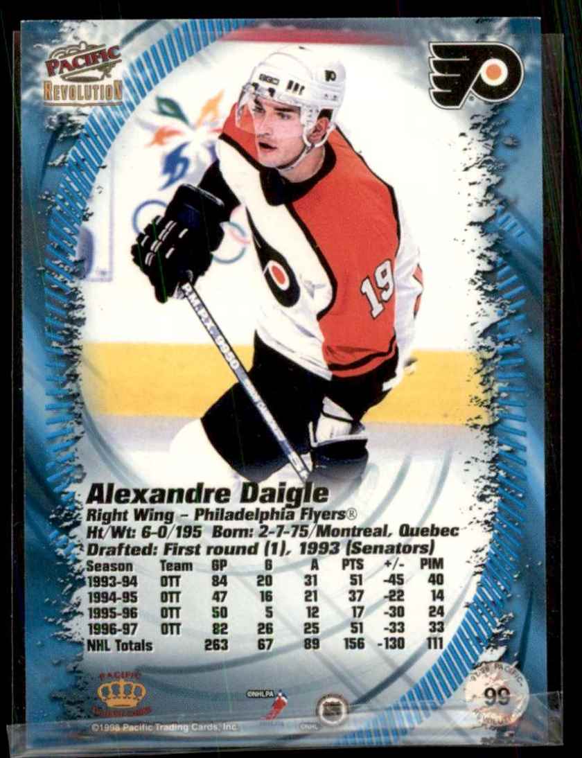 1997-98 Revolution Copper Alexandre Daigle #99 card back image