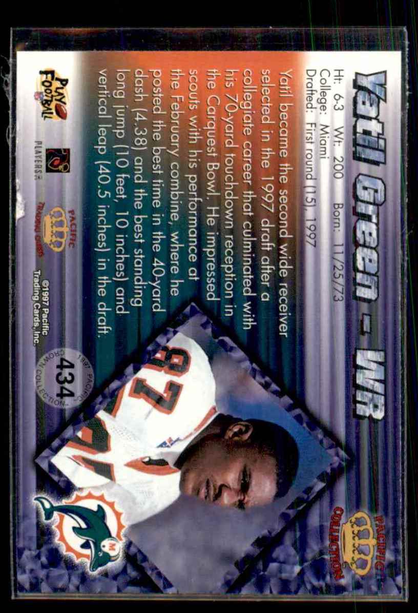 1997 Pacific Yatil Green #434 card back image